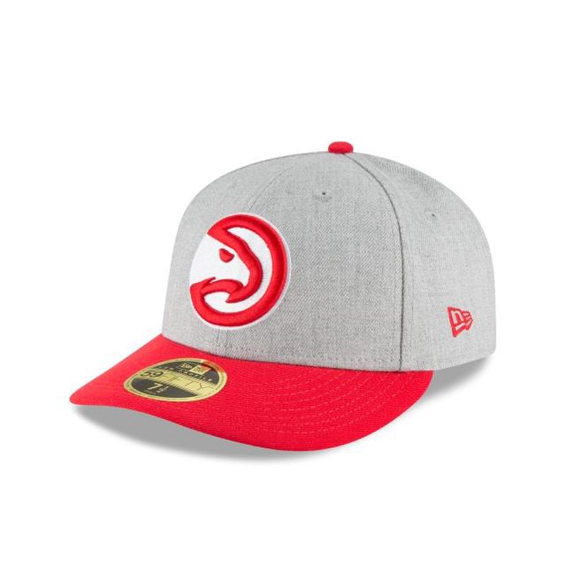 NBA Atlanta Hawks Heather Low Profile 59Fifty Fitted (CIW9757) - Grey New Era Caps